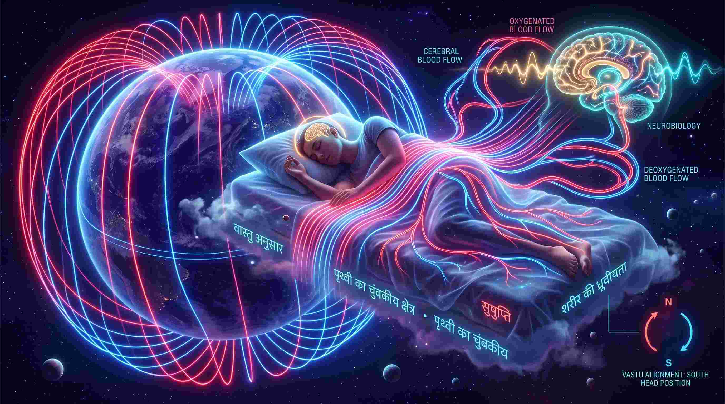 Vastu Shastra Earth Magnetic Field Sleeping Direction